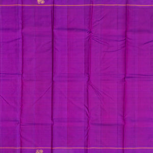 Aquamarine Handloom Kanchipuram Korvai Silk Saree With Purple Border