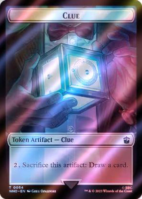 Alien Token (34) // Clue Token (54) [Universes Beyond: Doctor Who: Tokens] [Surge Foil]