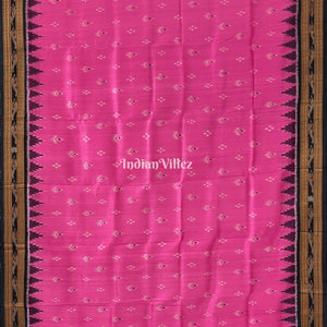 Pink Mayur Chandrika Odisha Handloom Khandua Silk Saree