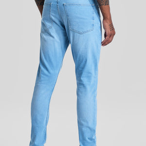 Light Blue Tapered Fit Jeans