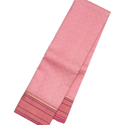 Bubblegum Pink Handloom Kanchipuram Silk Saree With Jaal Motifs