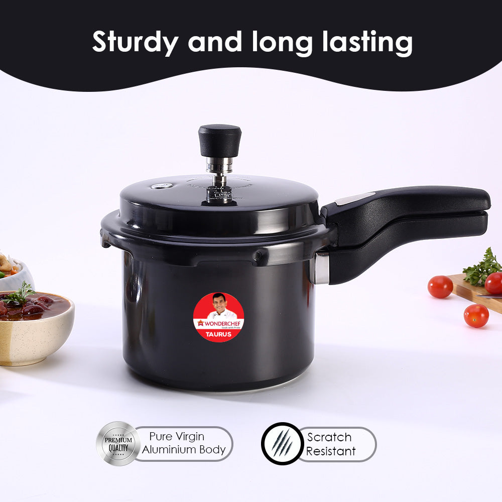 Taurus Hard Anodized 3L Outer Lid Pressure Cooker,.