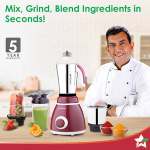 Acura Plus Mixer Grinder | 750W | 4 Jars for Blending by blacktree