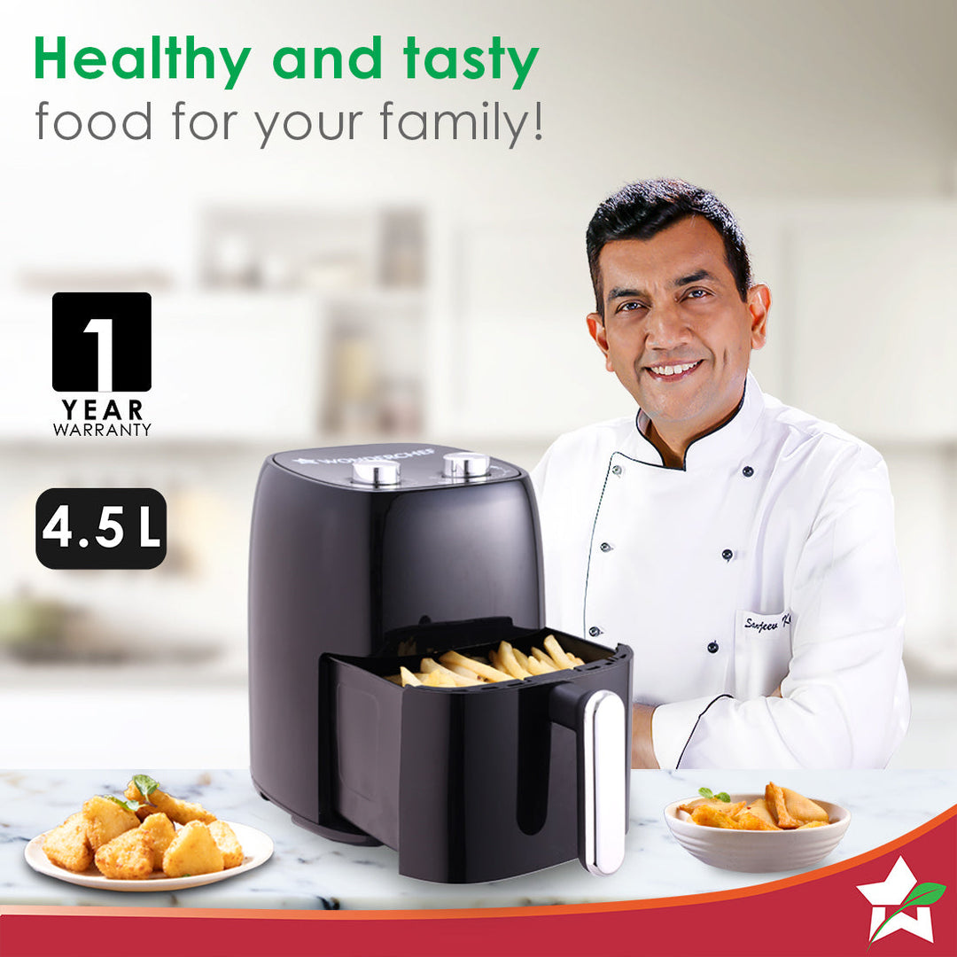 Neo Manual Air Fryer | Rapid Air Technology | Time by black tree