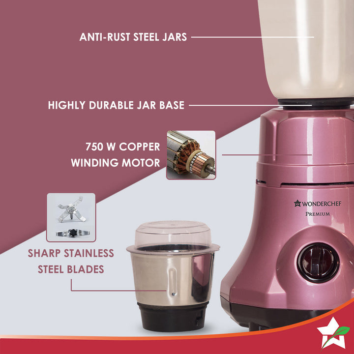 Wonderchef Renewed Premium Mixer Grinder | 750W |