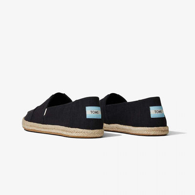 Toms | ESPADRILLE ALPARGATA  { BLACK SLUBBY