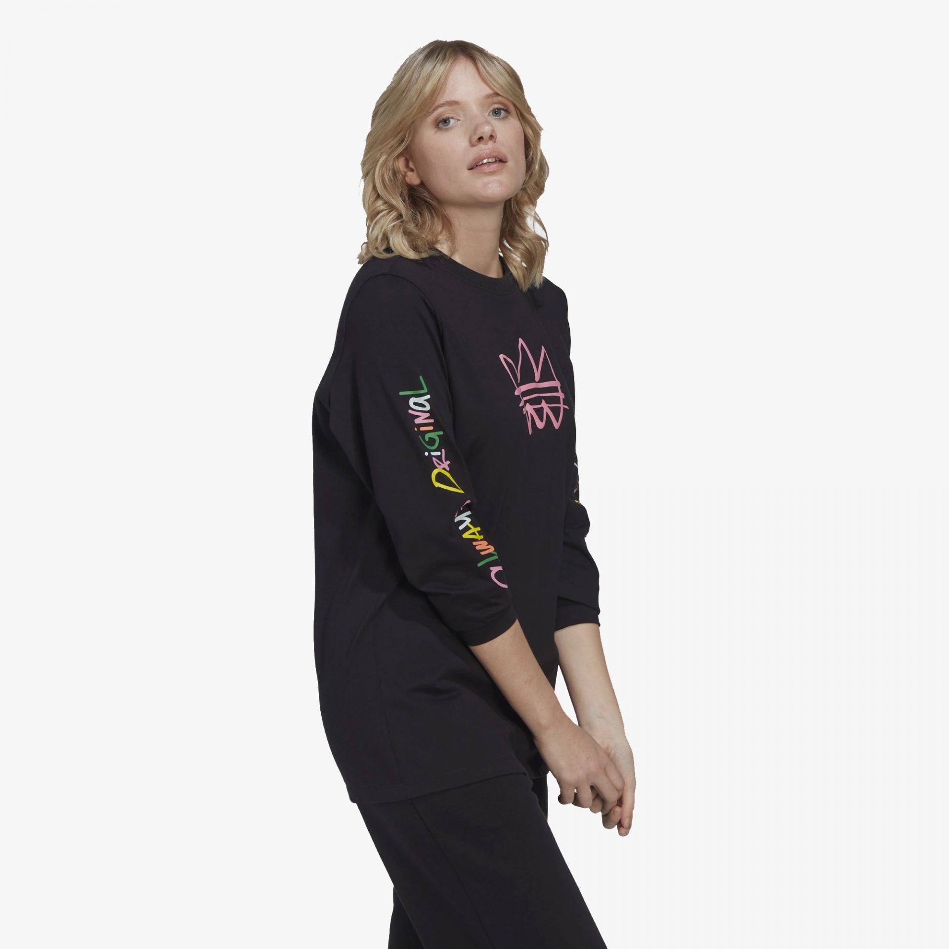 Adidas Originals | GRAPHIC LS TEE  { BLACK