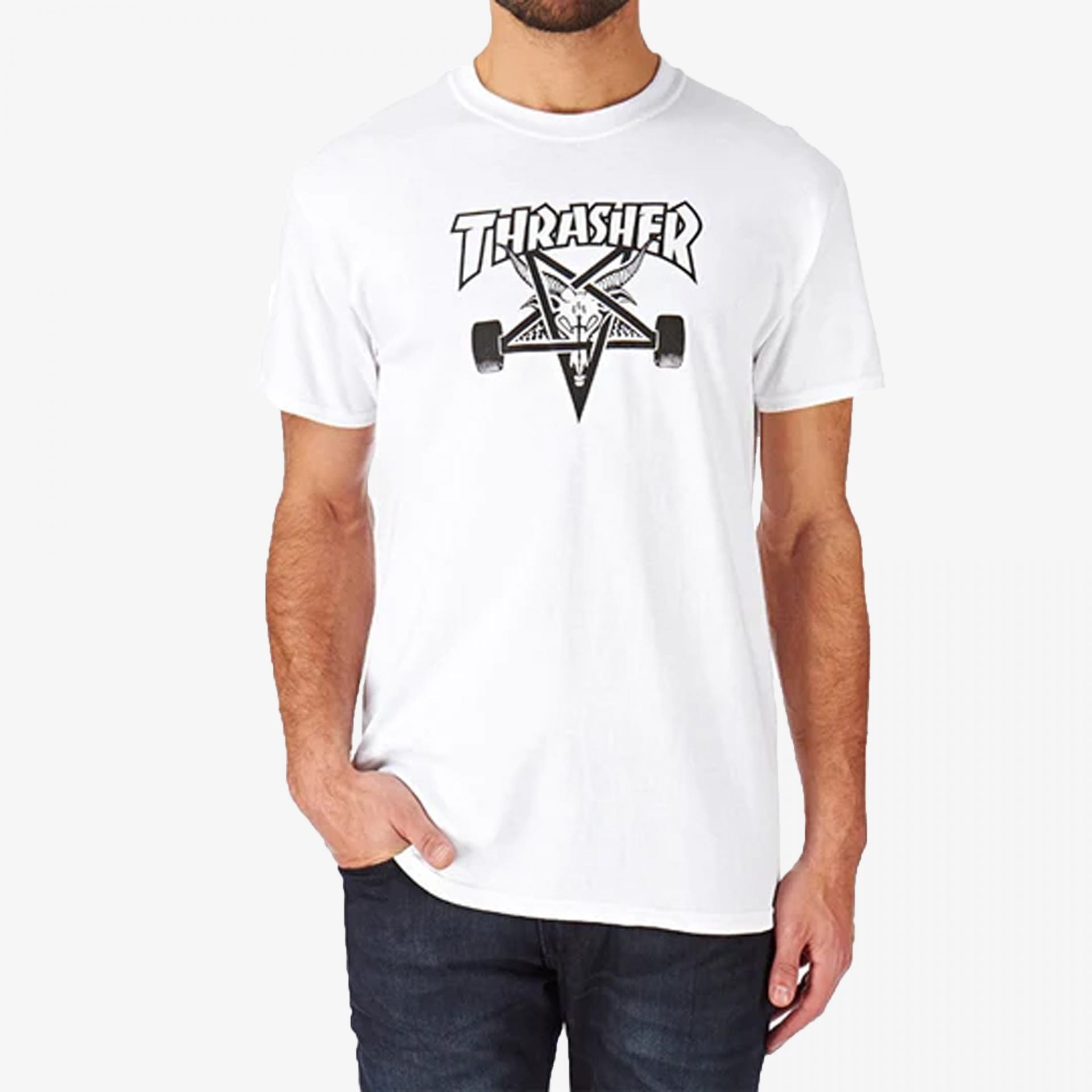 Thrasher | SKATEGOAT  { WHITE