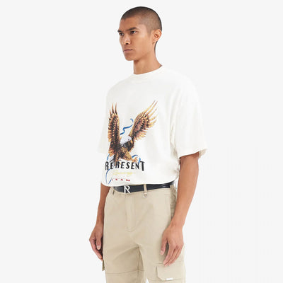 Represent | RACING TEAM EAGLE T-SHIRT  { FLAT WHITE