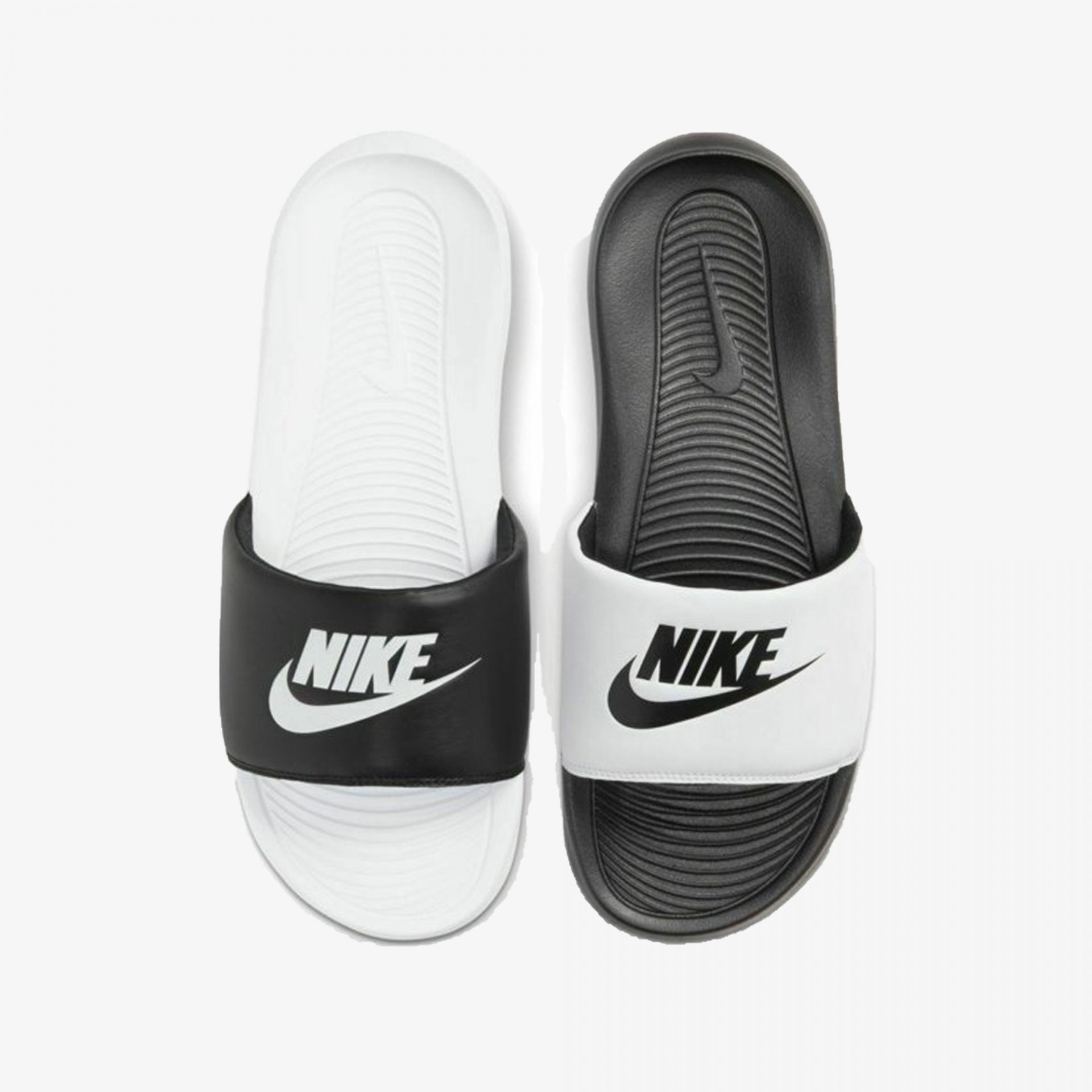 Nike | VICTORI ONE MIX SLIDE  { BLACK/WHITE