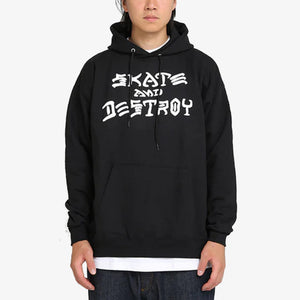 Thrasher | SKATE AND DESTROY HOODIE  { BLACK