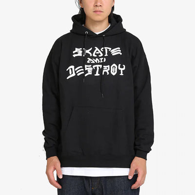 Thrasher | SKATE AND DESTROY HOODIE  { BLACK