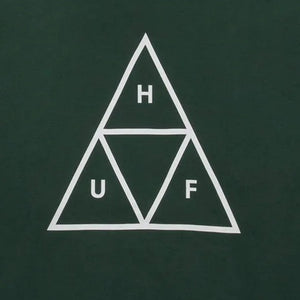 HUF | ESSENTIALS TT HOODIE  { FOREST GREEN