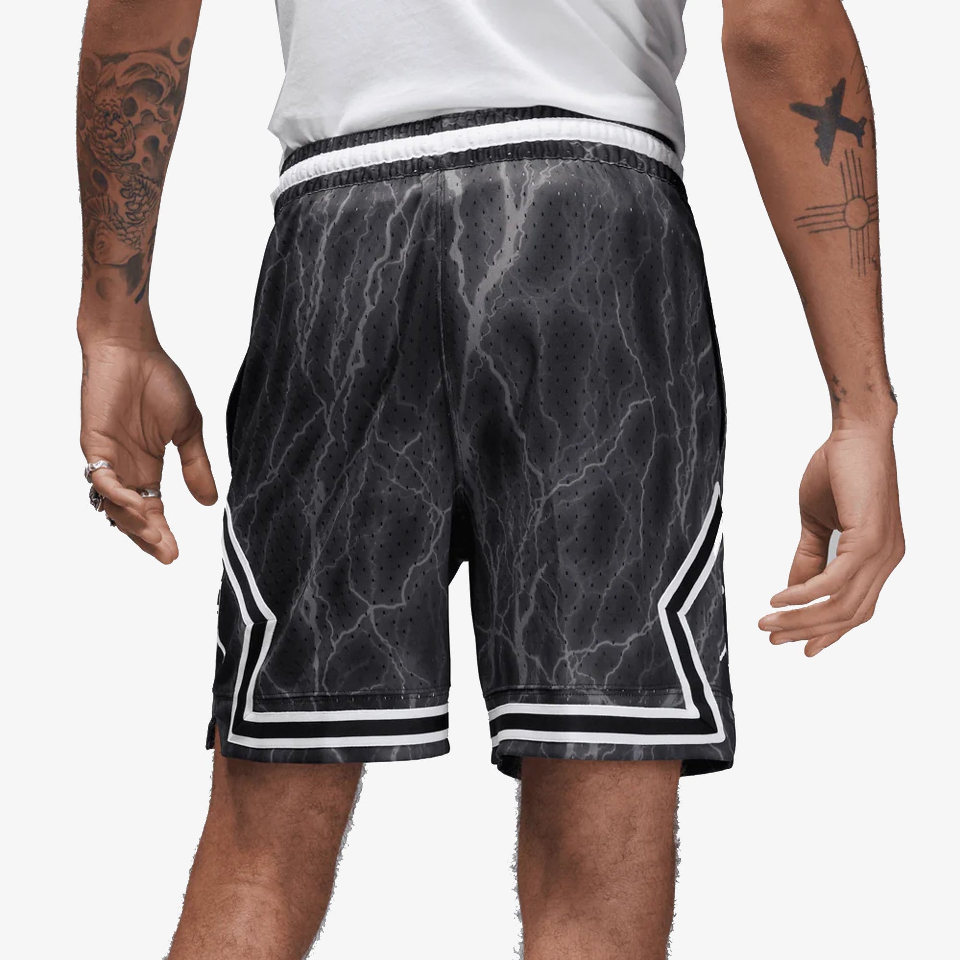 Jordan | DRI-FIT SPORT DIAMOND SHORTS  { BLACK/WHITE/WHITE