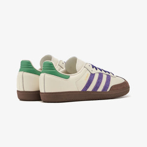 Adidas Originals | SAMBA OG  { OFF WHITE/PURPLE/GREEN