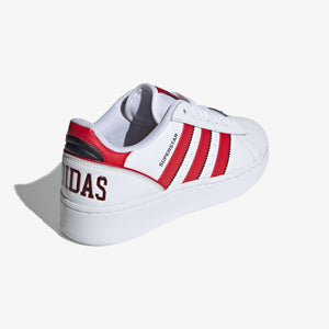 Adidas Originals | SUPERSTAR XLG  { CLOUD WHITE/BETTER SCARLET/CORE BLACK