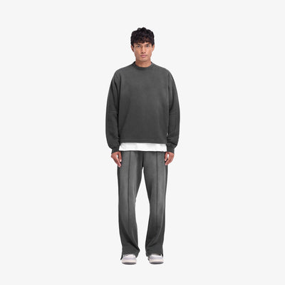 REPRESENT | STEPPED HEM SWEATPANTS { STAINED BLACK