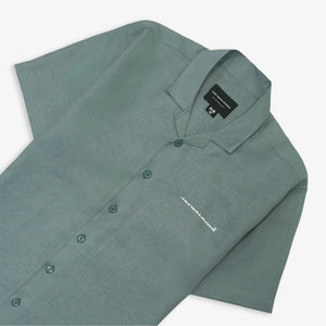 JAYWALKING | BEIGE LINEN SHIRT { SAGE