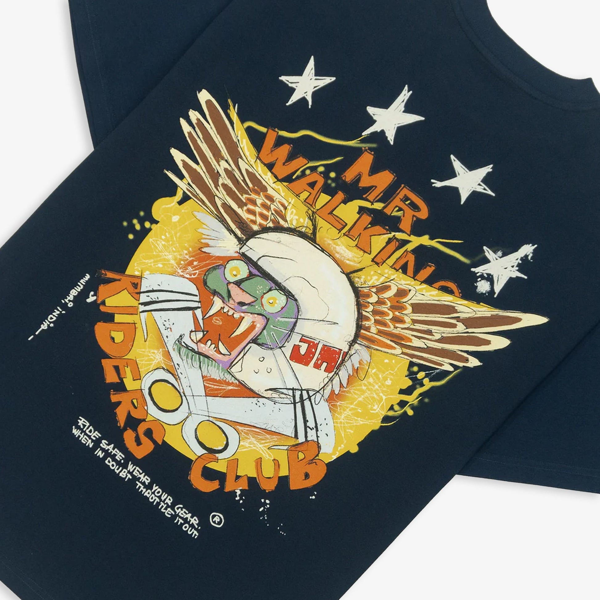 JAYWALKING | BIKER T-SHIRT { NAVY