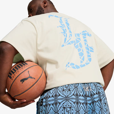 PUMA | HOOPS X LF MOSIAC SHORTS { TEAM LIGHT BLUE