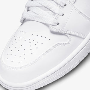 JORDAN | AIR JORDAN 1 MID { WHITE/WHITE-WHITE
