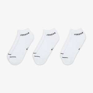 Jordan | EVERYDAY NO-SHOW SOCKS (3 PAIRS) { WHITE/BLACK