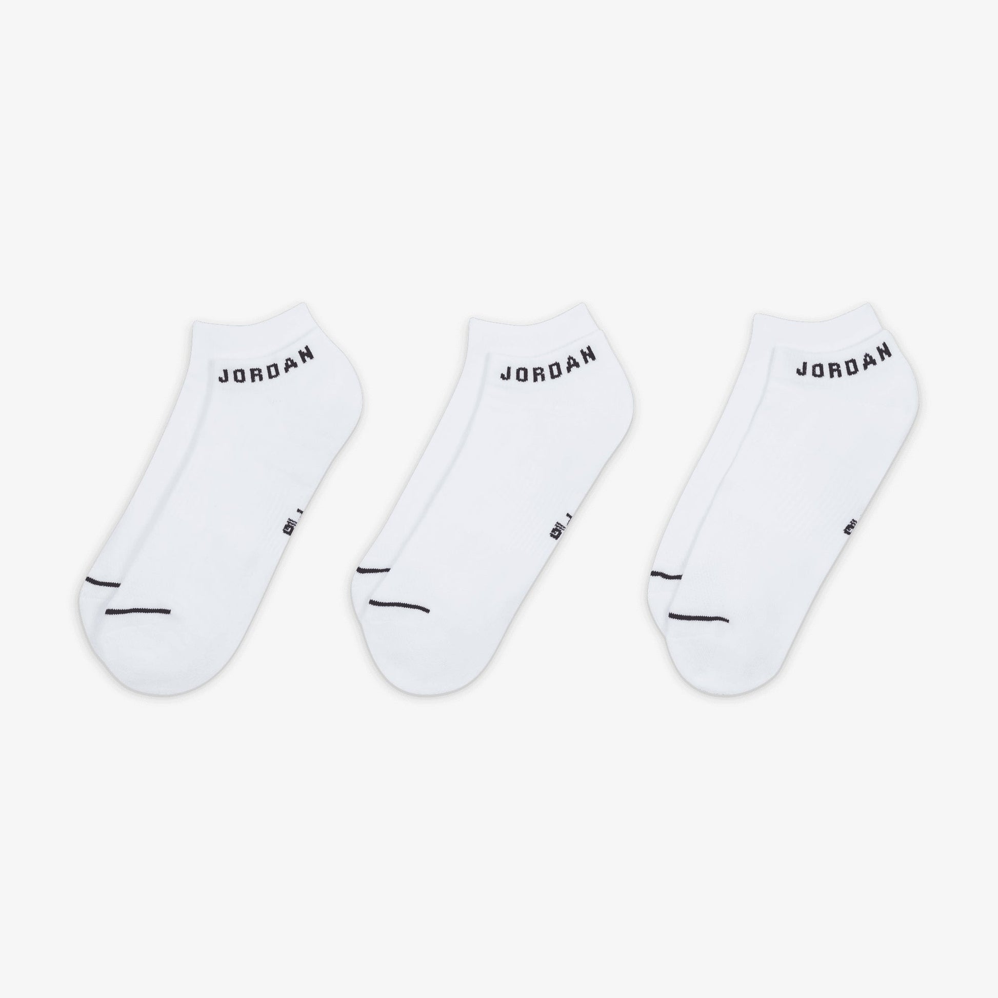 Jordan | EVERYDAY NO-SHOW SOCKS (3 PAIRS) { WHITE/BLACK