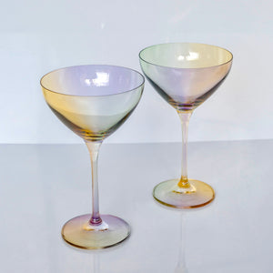 Estelle Colored Martini Glass - Set of 2 {Iridescent}