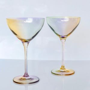 Estelle Colored Martini Glass - Set of 2 {Iridescent}