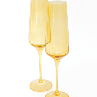 Estelle Colored Champagne Flute - Set of 2 {Yellow}