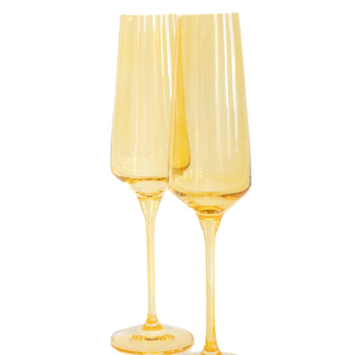 Estelle Colored Champagne Flute - Set of 2 {Yellow}