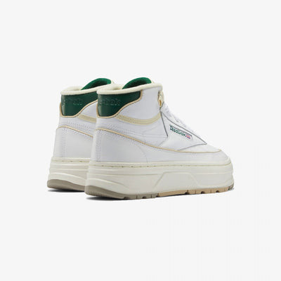 Reebok | CLUB C GEO MID  { WHITE / DARK GREEN
