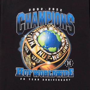 HUF | CHAMPIONS TEE  { BLACK