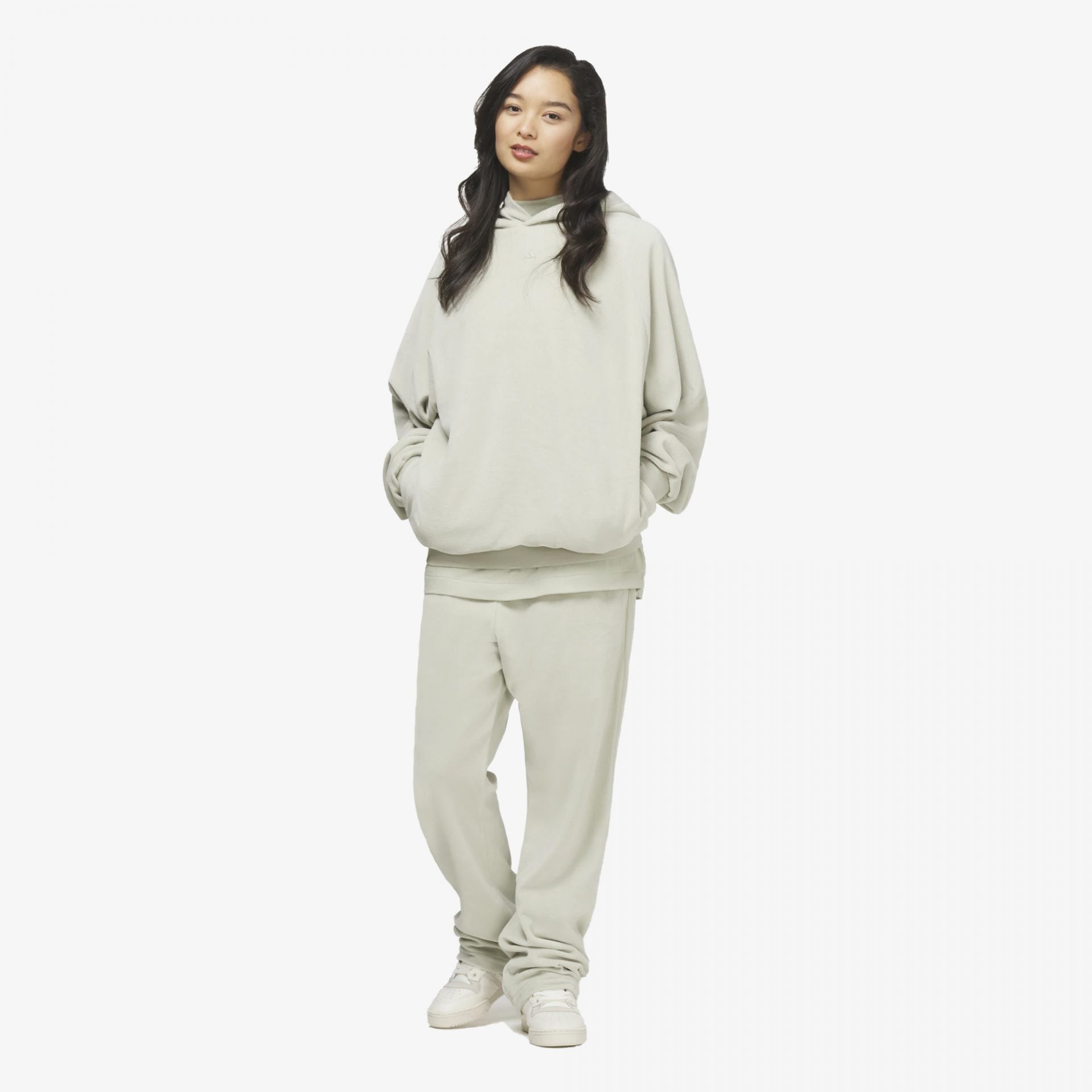 Adidas Originals | BASKETBALL VELOUR HOODIE  { HALO GREEN