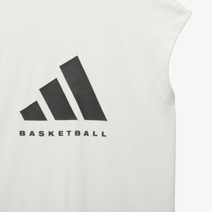 Adidas | BASKETBALL SLEEVELESS TEE  { CLOUD WHITE