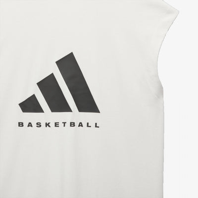 Adidas | BASKETBALL SLEEVELESS TEE  { CLOUD WHITE
