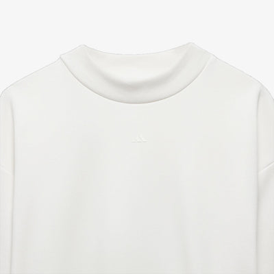 Adidas | BASKETBALL CREW SWEATSHIRT  { WHITE