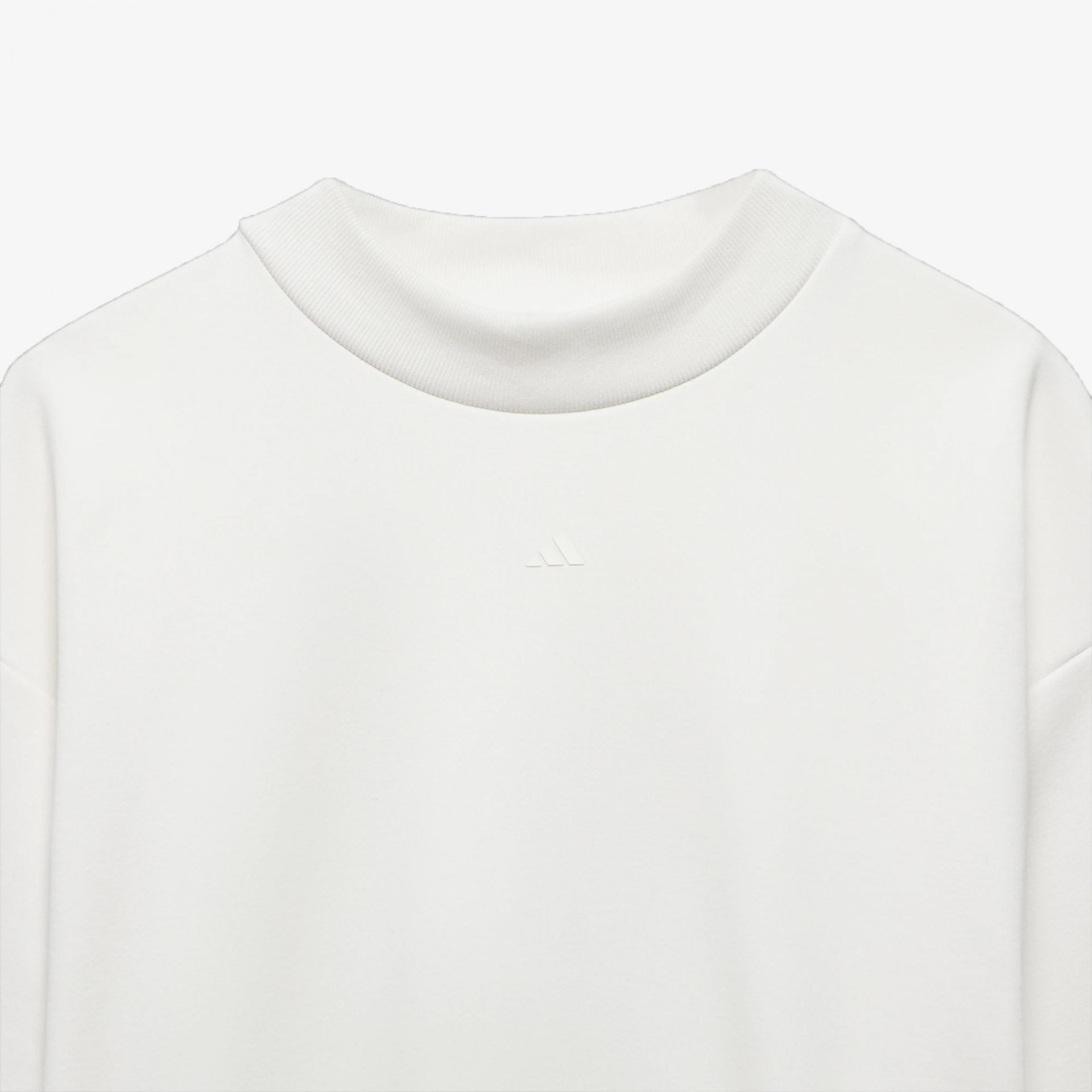 Adidas | BASKETBALL CREW SWEATSHIRT  { WHITE