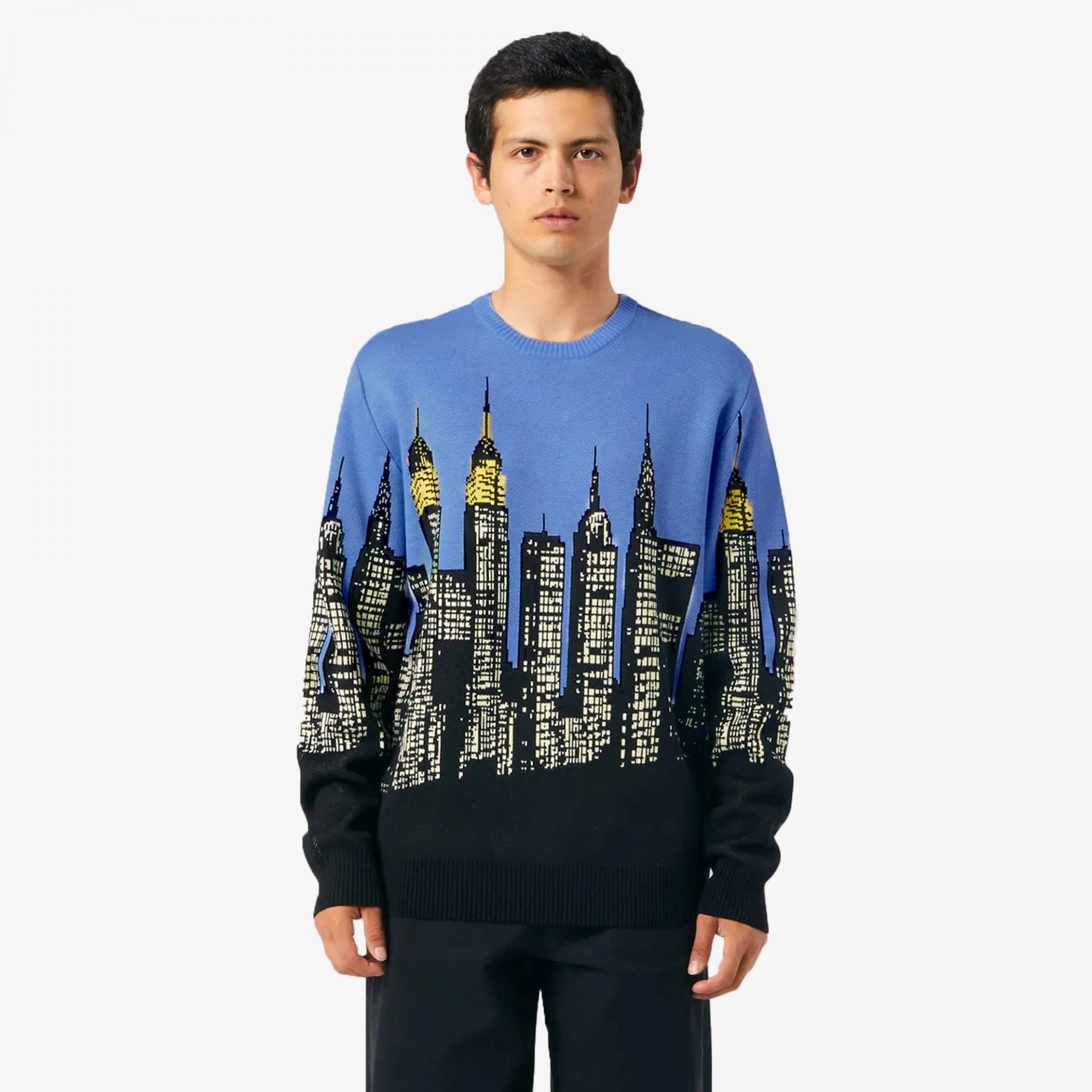 HUF | SKYLINE CREW SWEATER  { LIGHT BLUE