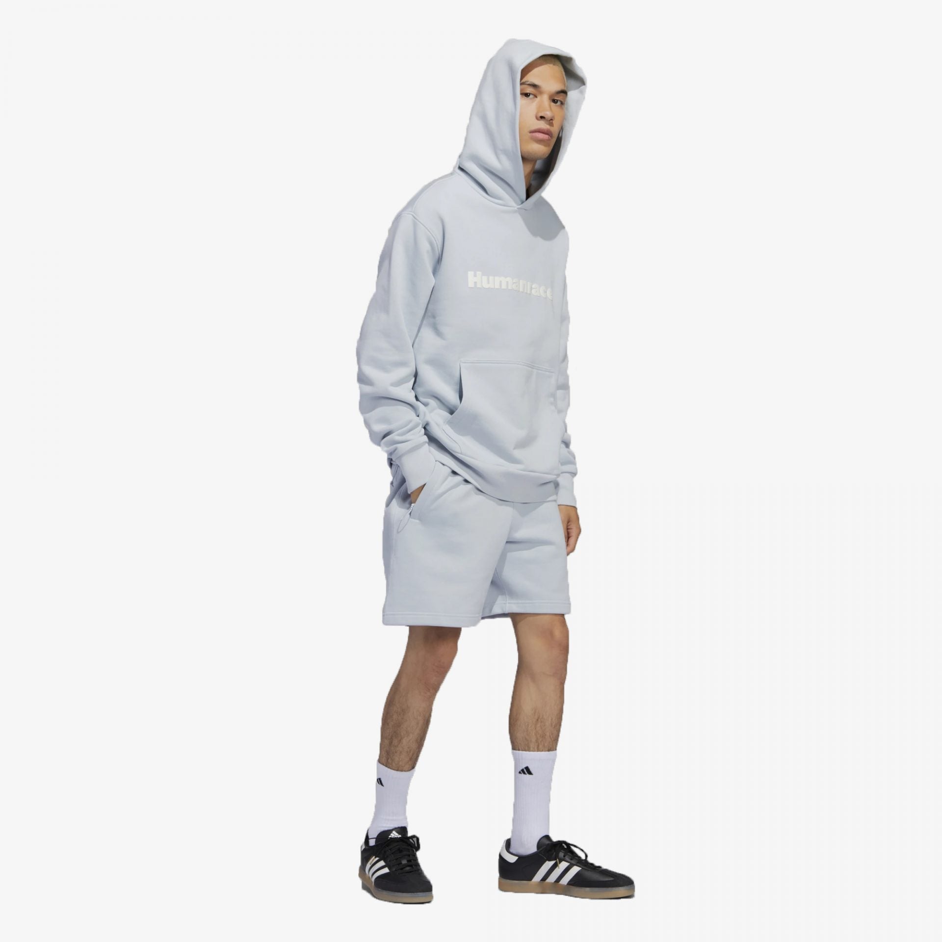 Adidas Originals | PHARRELL WILLIAMS BASICS HOODIE  { HALO BLUE