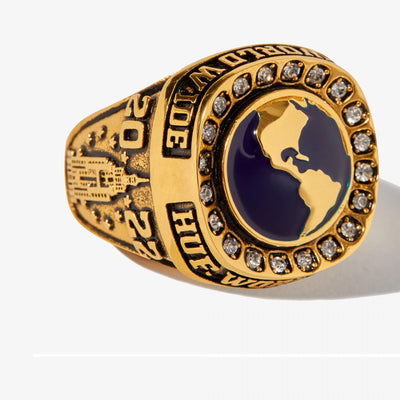 HUF | WORLDWIDE RING  { GOLD