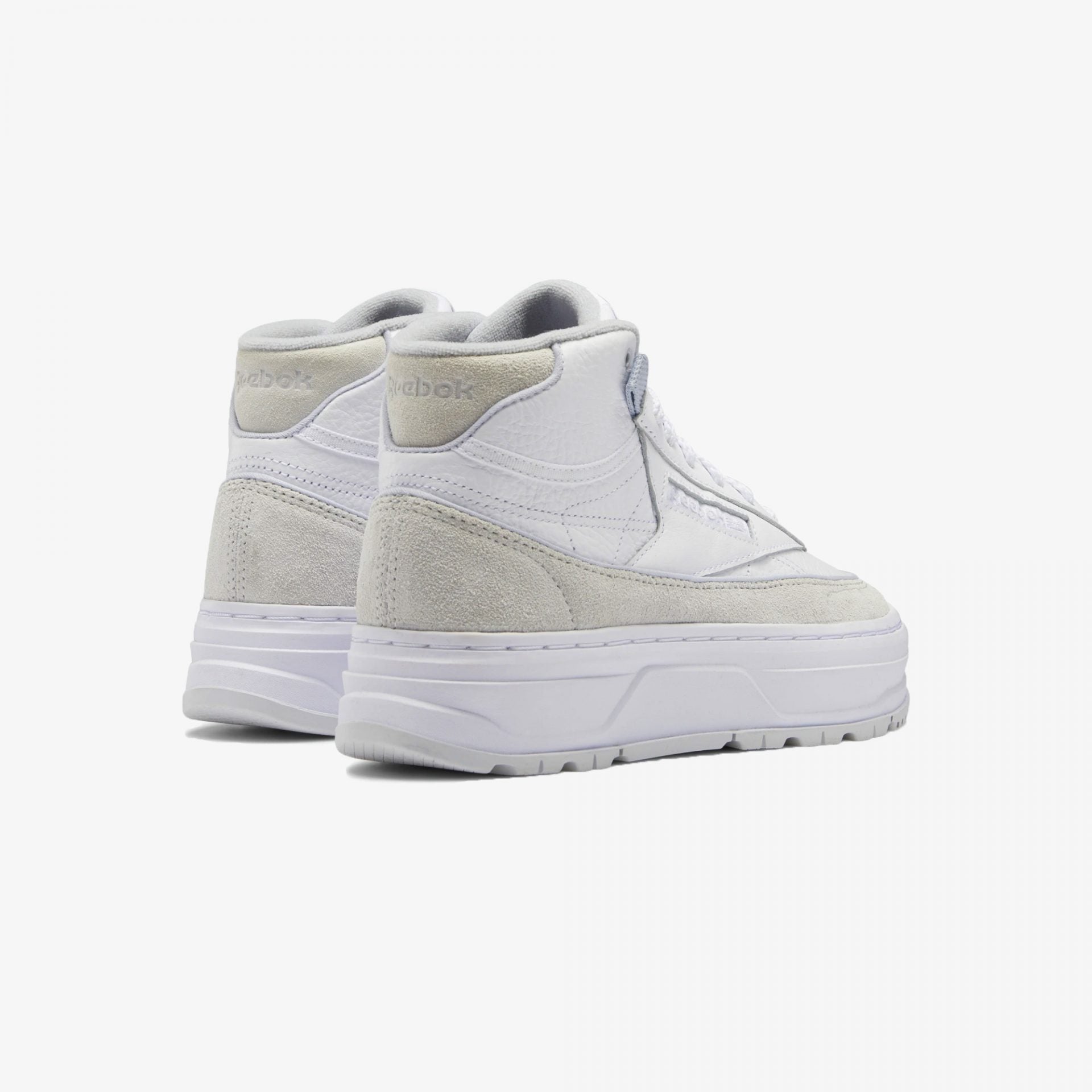 Reebok | CLUB C GEO MID  { CLOUD WHITE / COLD GREY