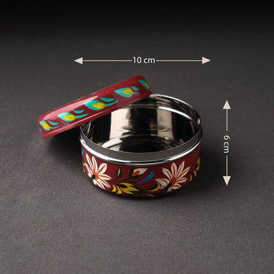Banaras Handpainted Stainless Steel Multi Utility Container