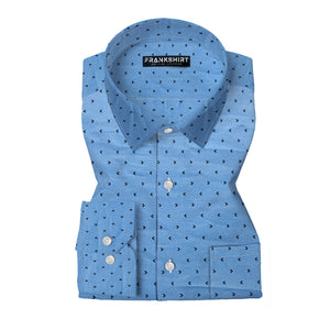 Blue Print I Causal Shirt I Regular Fit I 100% Cotton Shirt