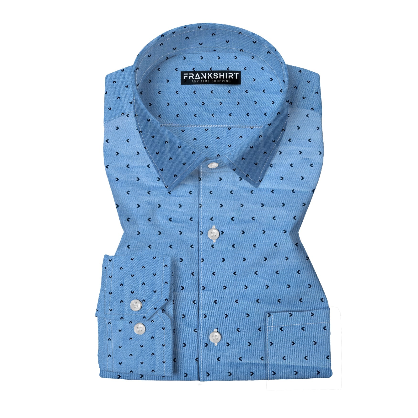 Blue Print I Causal Shirt I Regular Fit I 100% Cotton Shirt