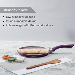 Royal Velvet 24 cm Non-Stick Dosa Tawa | Induction Bottom.