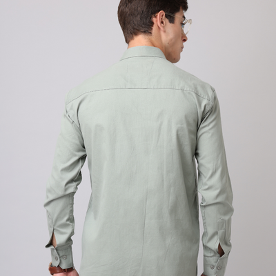 Frankshirt Pista Solid Tailored Fit Cotton Casual Shirt for Man