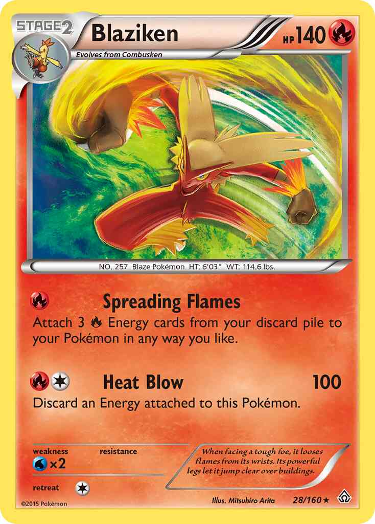 Blaziken - 28/160 - Rare Holo [xy5-28] [Reverse Holo]