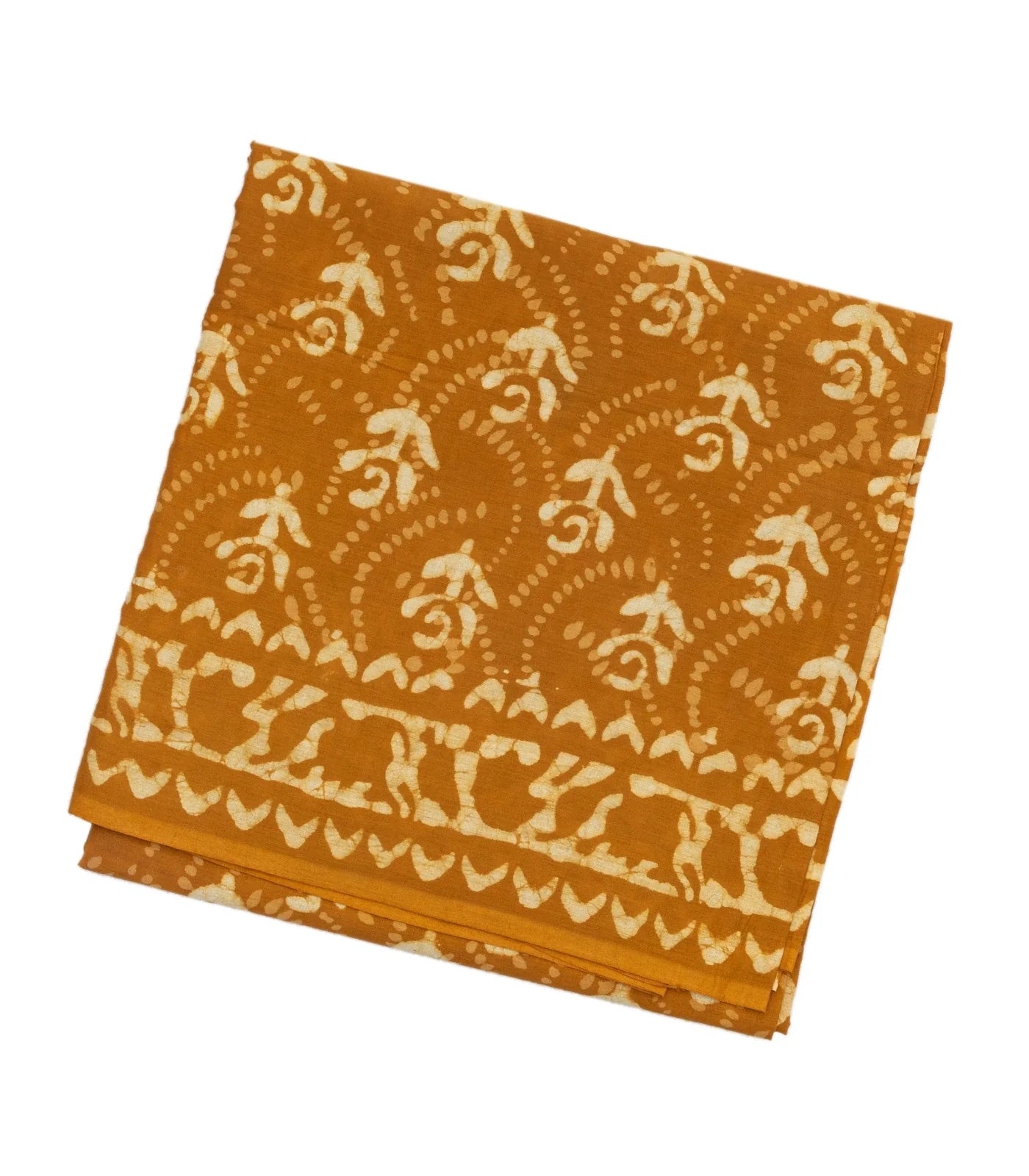 Oil Mustard Woven Jaipur Cotton Saree Printed With Floral  Motifs