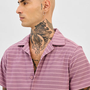 Pink Box Fit Stripes Shirt